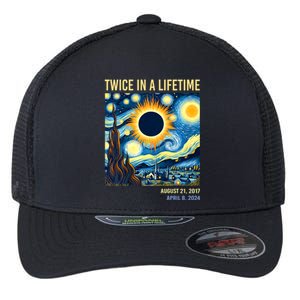 Total Solar Eclipse 2024 Twice In A Lifetime Flexfit Unipanel Trucker Cap