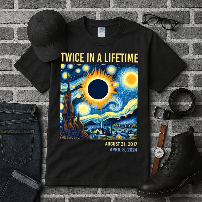 Total Solar Eclipse 2024 Twice In A Lifetime Tall T-Shirt