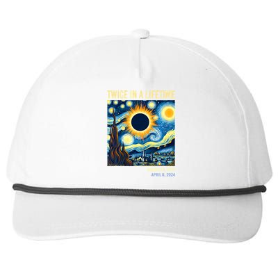 Total Solar Eclipse 2024 Twice In A Lifetime Snapback Five-Panel Rope Hat