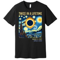 Total Solar Eclipse 2024 Twice In A Lifetime Premium T-Shirt