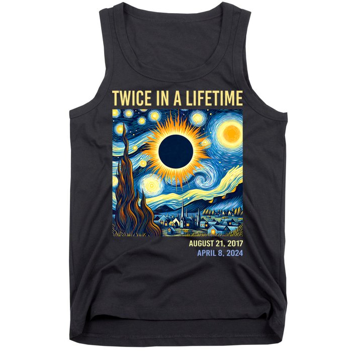 Total Solar Eclipse 2024 Twice In A Lifetime Tank Top