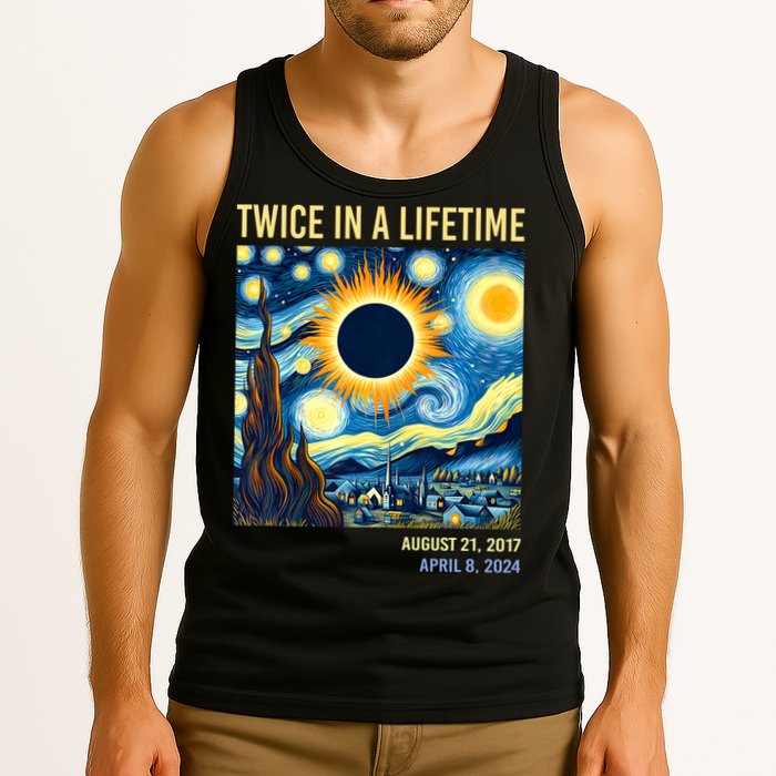 Total Solar Eclipse 2024 Twice In A Lifetime Tank Top