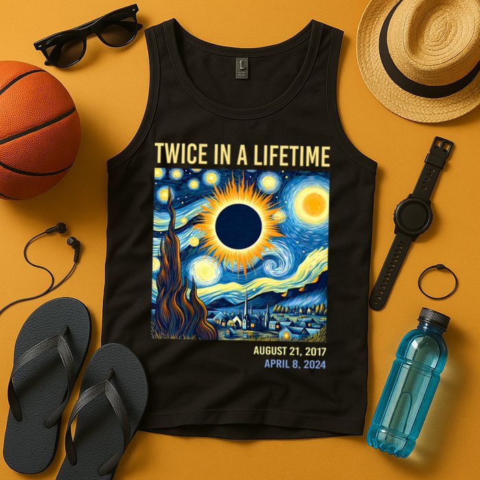 Total Solar Eclipse 2024 Twice In A Lifetime Tank Top