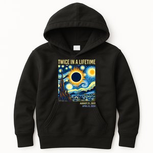 Total Solar Eclipse 2024 Twice In A Lifetime Kids Hoodie