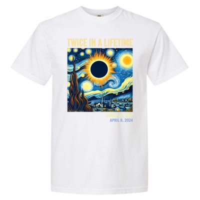 Total Solar Eclipse 2024 Twice In A Lifetime Garment-Dyed Heavyweight T-Shirt