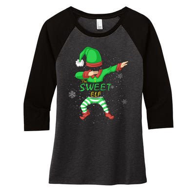 The Sweet Elf Women's Tri-Blend 3/4-Sleeve Raglan Shirt