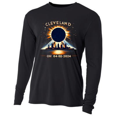 Total Solar Eclipse Cleveland Oh April 08 2024 Cooling Performance Long Sleeve Crew