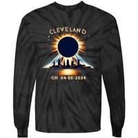 Total Solar Eclipse Cleveland Oh April 08 2024 Tie-Dye Long Sleeve Shirt