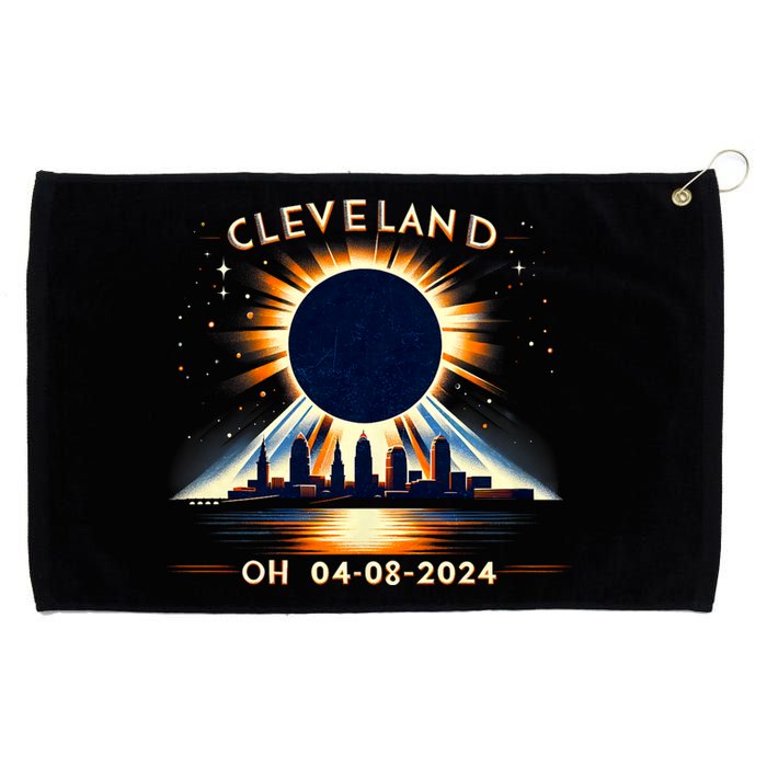 Total Solar Eclipse Cleveland Oh April 08 2024 Grommeted Golf Towel