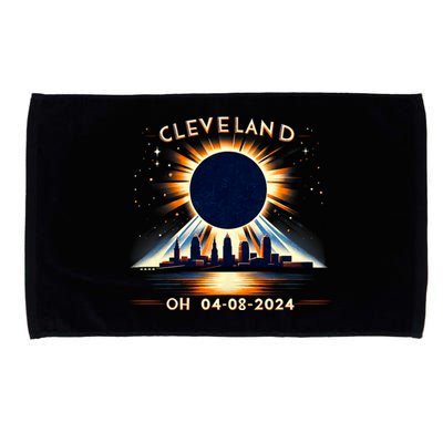 Total Solar Eclipse Cleveland Oh April 08 2024 Microfiber Hand Towel