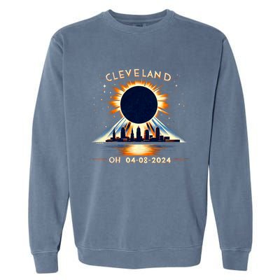 Total Solar Eclipse Cleveland Oh April 08 2024 Garment-Dyed Sweatshirt