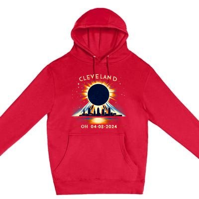 Total Solar Eclipse Cleveland Oh April 08 2024 Premium Pullover Hoodie