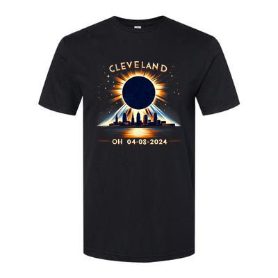 Total Solar Eclipse Cleveland Oh April 08 2024 Softstyle CVC T-Shirt