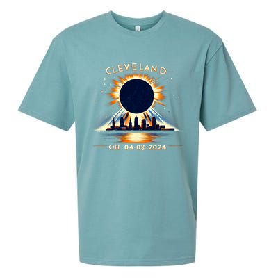 Total Solar Eclipse Cleveland Oh April 08 2024 Sueded Cloud Jersey T-Shirt