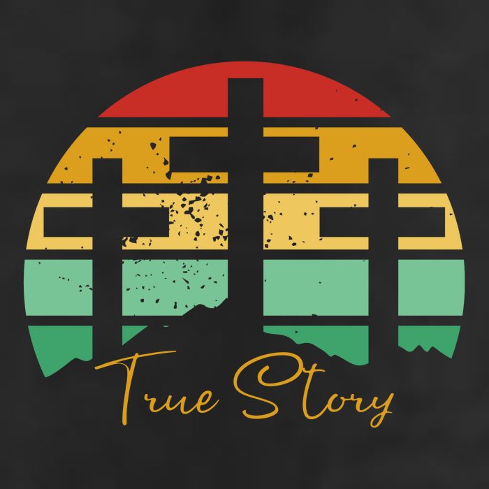 True Story Easter Cross Retro Sunset Adult Drive Performance Visor