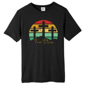 True Story Easter Cross Retro Sunset Tall Fusion ChromaSoft Performance T-Shirt