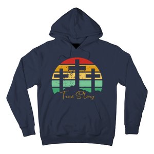 True Story Easter Cross Retro Sunset Hoodie