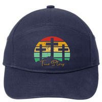 True Story Easter Cross Retro Sunset 7-Panel Snapback Hat