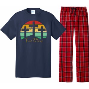 True Story Easter Cross Retro Sunset Pajama Set