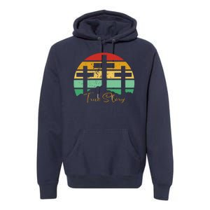 True Story Easter Cross Retro Sunset Premium Hoodie