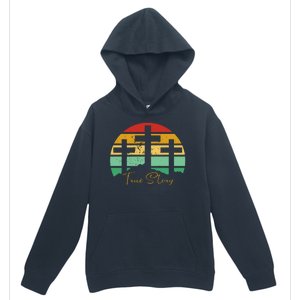 True Story Easter Cross Retro Sunset Urban Pullover Hoodie