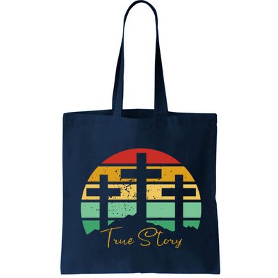 True Story Easter Cross Retro Sunset Bag