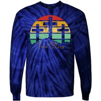 True Story Easter Cross Retro Sunset Tie-Dye Long Sleeve Shirt