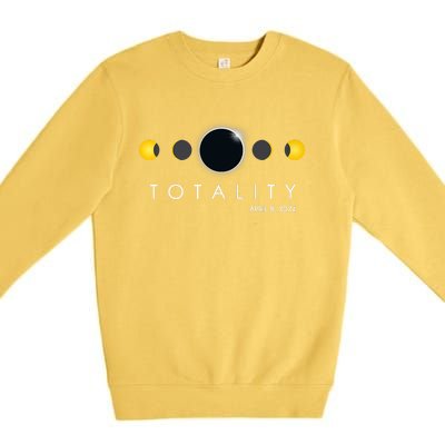 Total Solar Eclipse April 8 2024 Phases Totality Premium Crewneck Sweatshirt