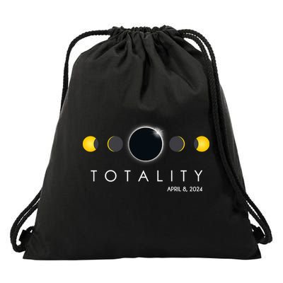 Total Solar Eclipse April 8 2024 Phases Totality Drawstring Bag