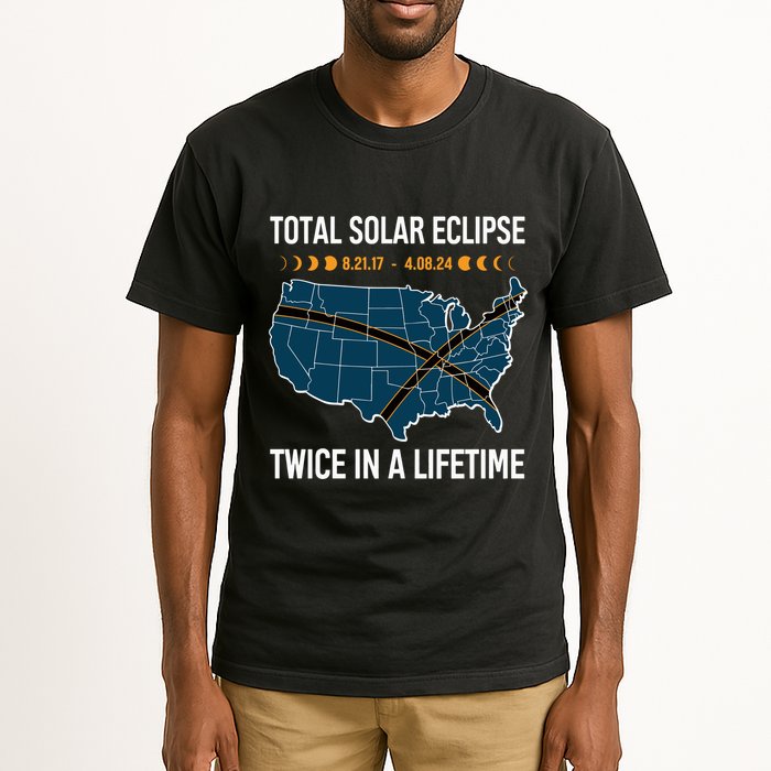 Total Solar Eclipse Twice In A Lifetime April 8 2024 Tall T-Shirt
