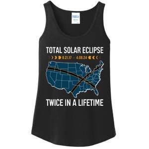 Total Solar Eclipse Twice In A Lifetime April 8 2024 Ladies Essential Tank