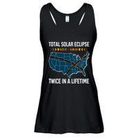 Total Solar Eclipse Twice In A Lifetime April 8 2024 Ladies Essential Flowy Tank