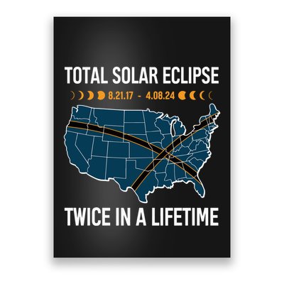 Total Solar Eclipse Twice In A Lifetime April 8 2024 Poster