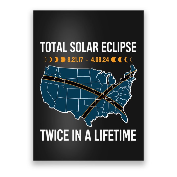 Total Solar Eclipse Twice In A Lifetime April 8 2024 Poster