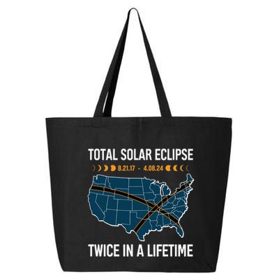 Total Solar Eclipse Twice In A Lifetime April 8 2024 25L Jumbo Tote
