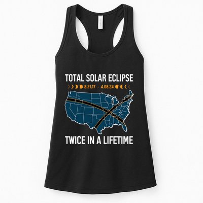 Total Solar Eclipse Twice In A Lifetime April 8 2024 Womens Tank Top