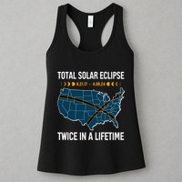 Total Solar Eclipse Twice In A Lifetime April 8 2024 Womens Tank Top