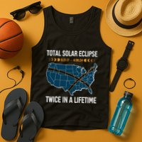 Total Solar Eclipse Twice In A Lifetime April 8 2024 Tank Top
