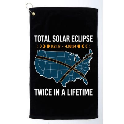 Total Solar Eclipse Twice In A Lifetime April 8 2024 Golf Towel