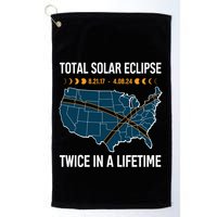 Total Solar Eclipse Twice In A Lifetime April 8 2024 Golf Towel