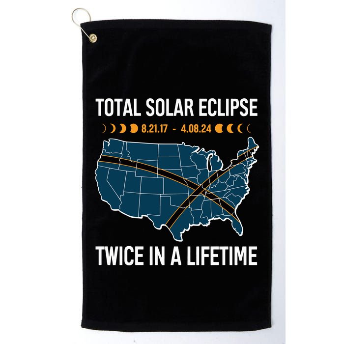 Total Solar Eclipse Twice In A Lifetime April 8 2024 Golf Towel