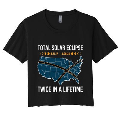 Total Solar Eclipse Twice In A Lifetime April 8 2024 Crop Top