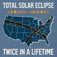 Total Solar Eclipse Twice In A Lifetime April 8 2024 Garment-Dyed Sweatshirt