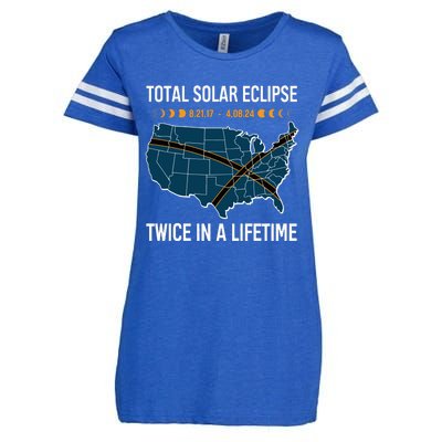 Total Solar Eclipse Twice In A Lifetime April 8 2024 Enza Ladies Jersey Football T-Shirt