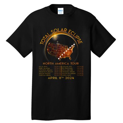 Total Solar Eclipse Of America April 8 2024 Tall T-Shirt