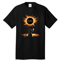 Total Solar Eclipse 2024 April 8 Cat America Totality Tall T-Shirt