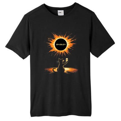 Total Solar Eclipse 2024 April 8 Cat America Totality Tall Fusion ChromaSoft Performance T-Shirt