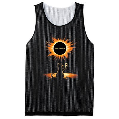 Total Solar Eclipse 2024 April 8 Cat America Totality Mesh Reversible Basketball Jersey Tank