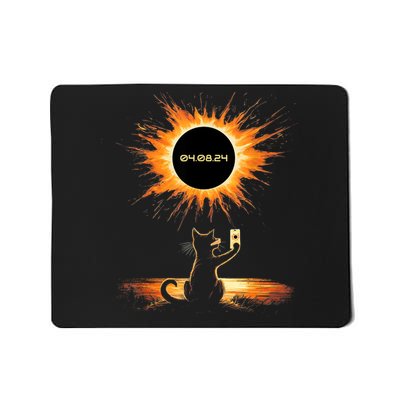 Total Solar Eclipse 2024 April 8 Cat America Totality Mousepad
