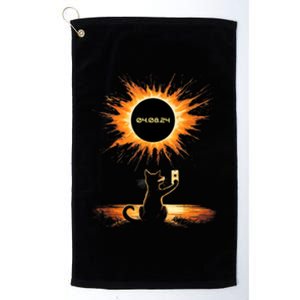 Total Solar Eclipse 2024 April 8 Cat America Totality Platinum Collection Golf Towel